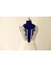 Ivory Lace Tulle Beach Wedding Dress With Champagne Lining